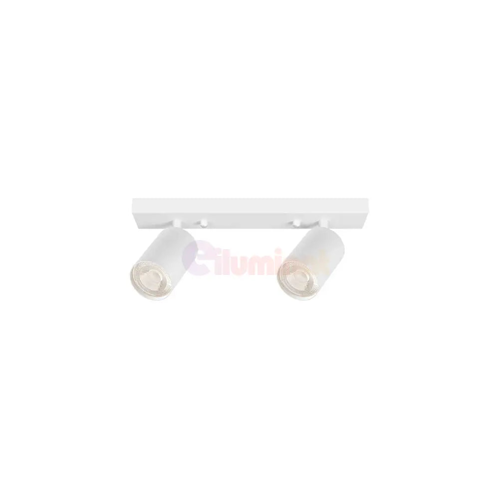 Lustra Alba Liniara cu 2 Spoturi Reglabile 2xGU10 Lighting Fixtures