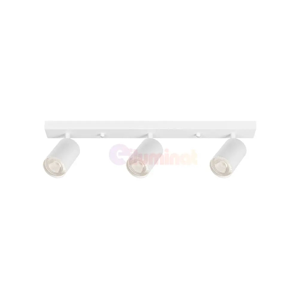 Lustra Alba Liniara cu 3 Spoturi Reglabile 3xGU10 Lighting Fixtures