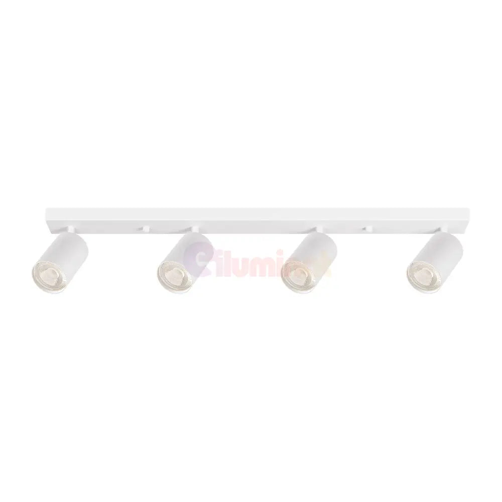 Lustra Alba Liniara cu 4 Spoturi Reglabile 4xGU10 Lighting Fixtures