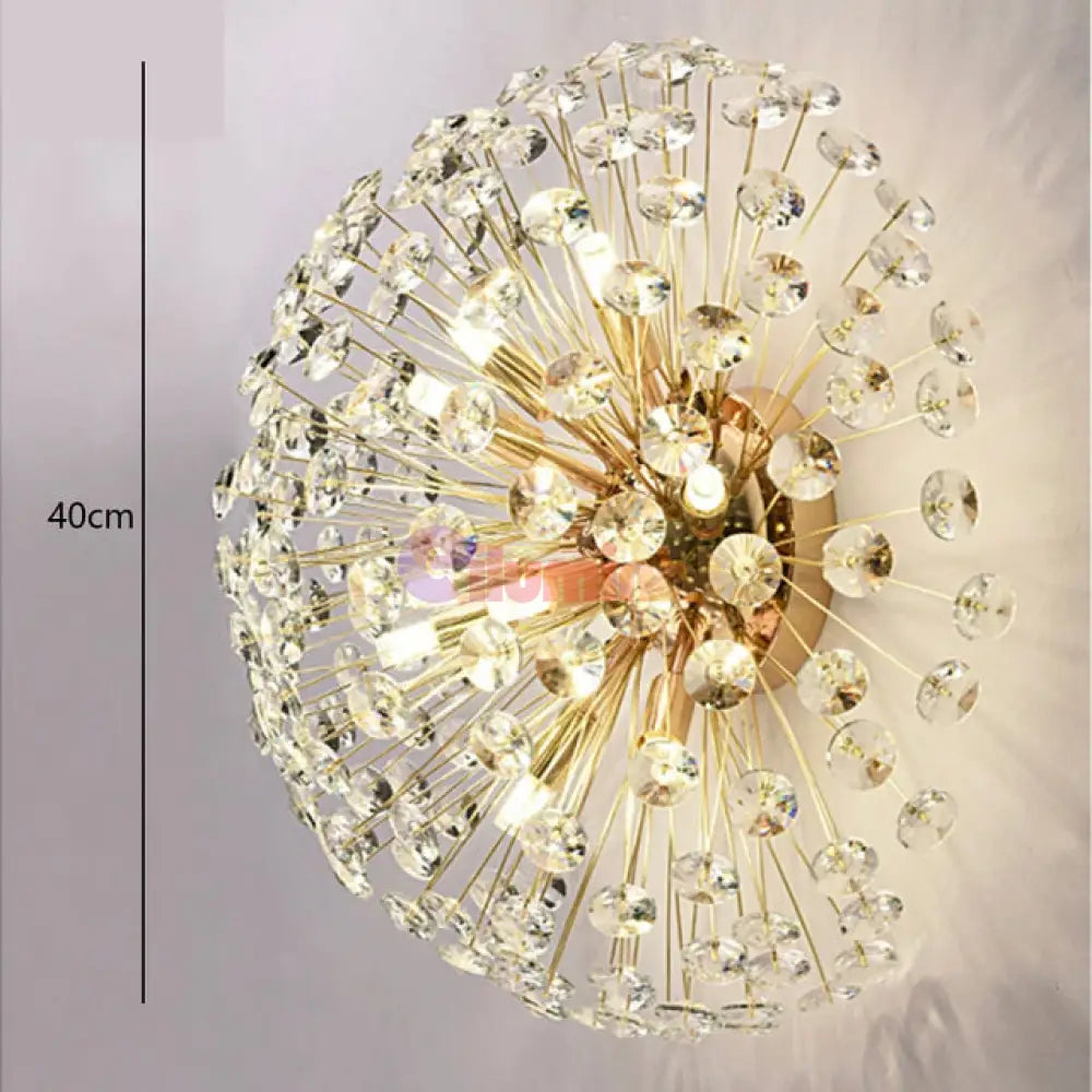 Lustra Aplicata Crystal Dandelion Gold Lighting Fixtures