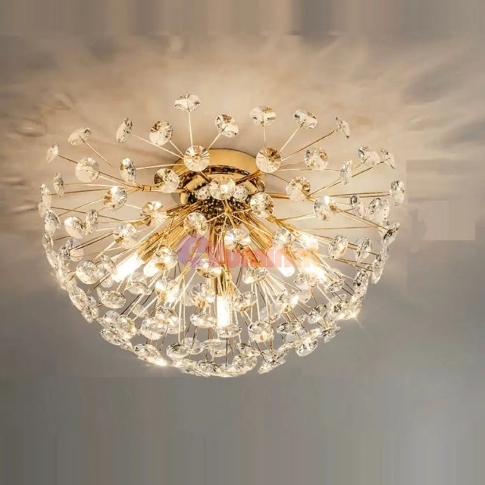 Lustra Aplicata Crystal Dandelion Gold Lighting Fixtures