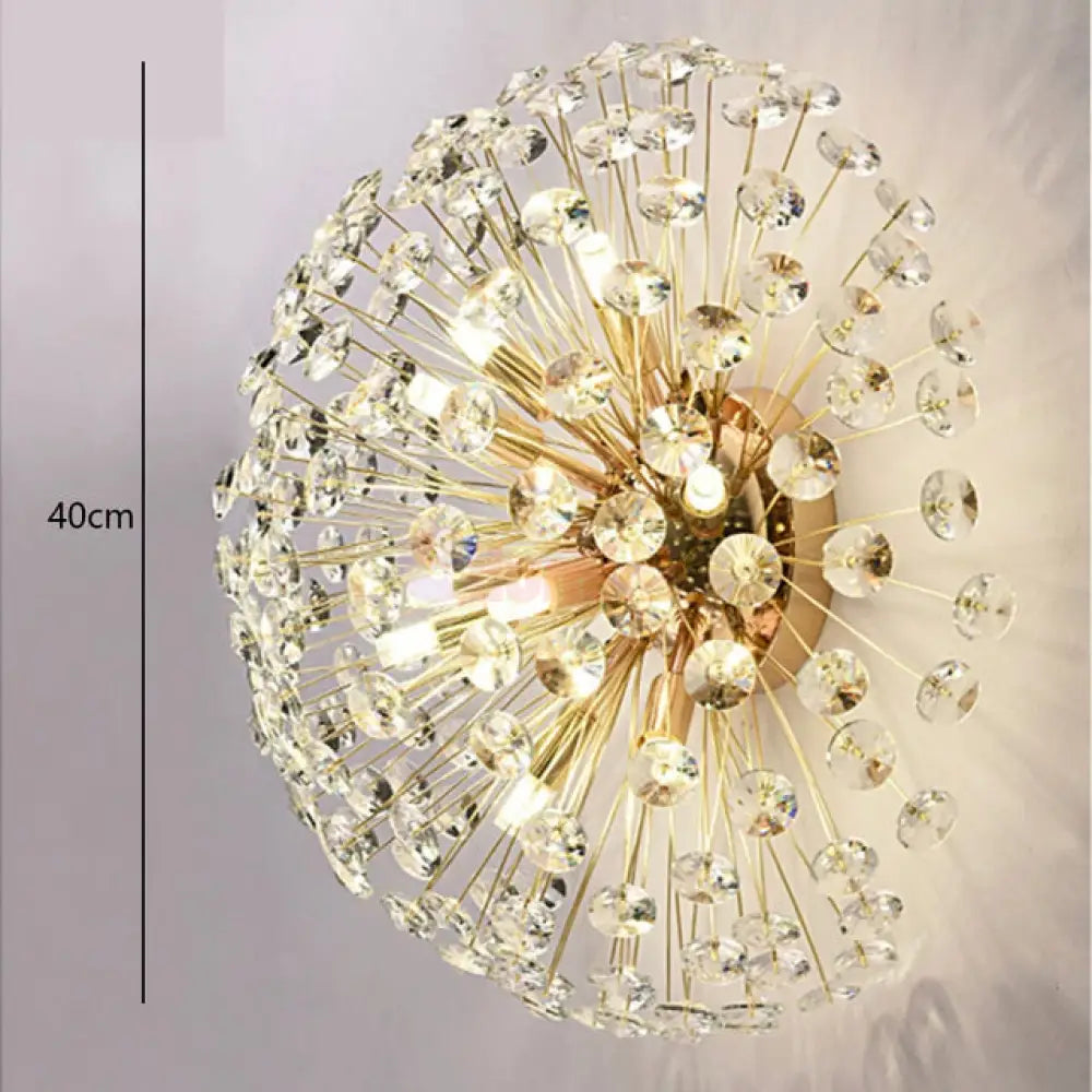 Lustra Aplicata Crystal Dandelion Gold Lighting Fixtures