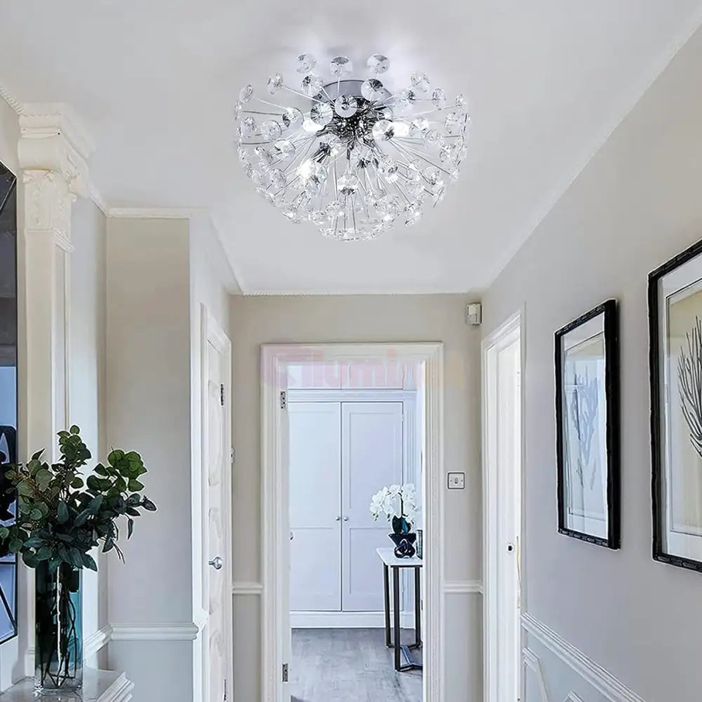 Lustra Aplicata Crystal Dandelion Silver Lighting Fixtures