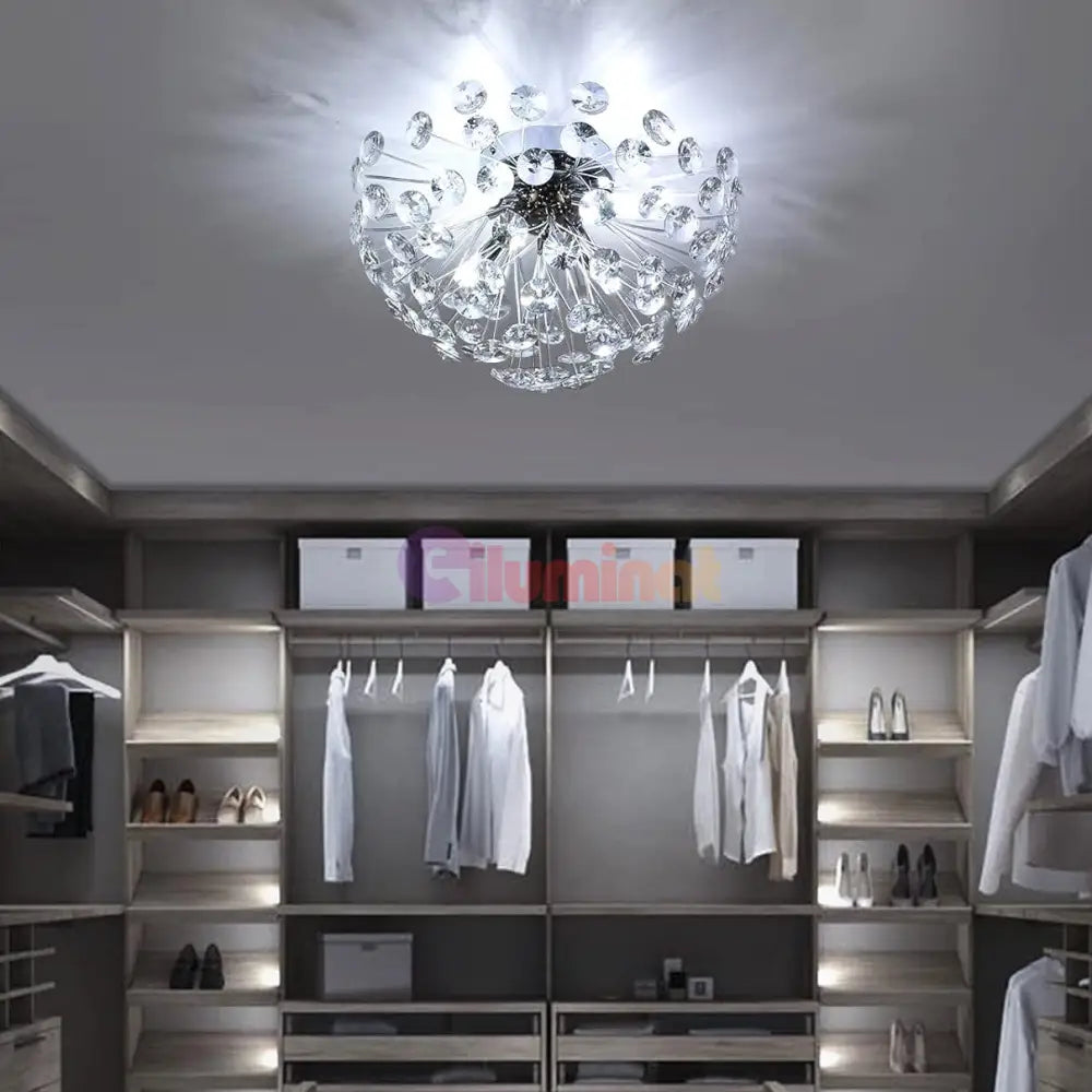 Lustra Aplicata Crystal Dandelion Silver Lighting Fixtures