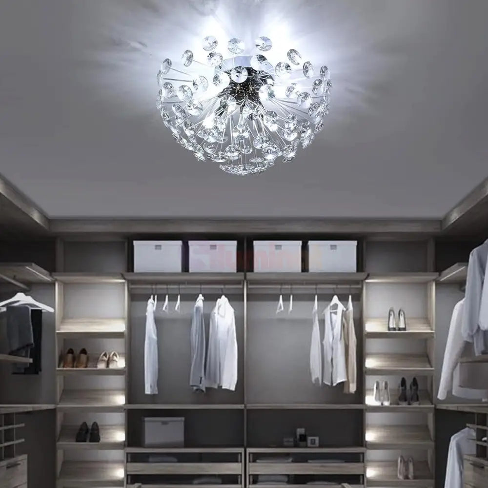 Lustra Aplicata Crystal Dandelion Silver Lighting Fixtures
