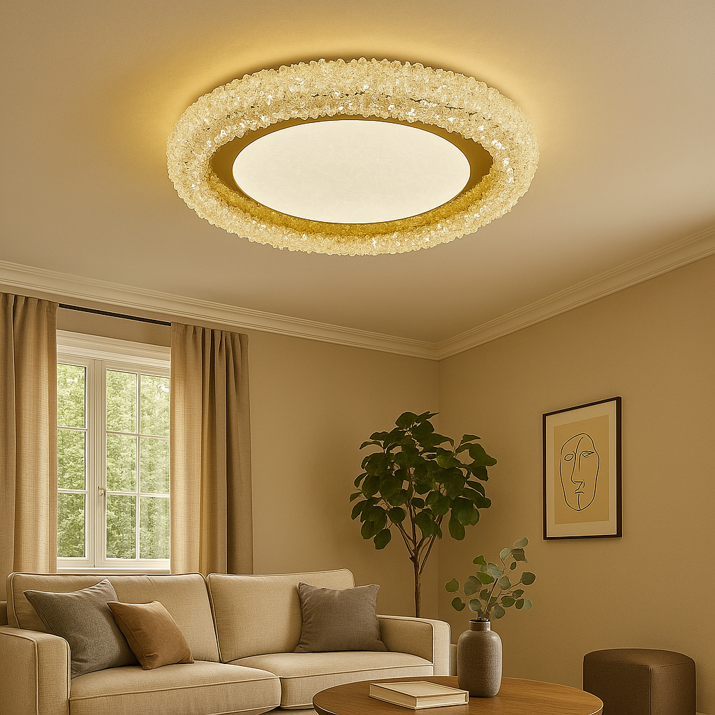 Lustra Aplicata Crystal Golden Sponge Deluxe Lighting Fixtures