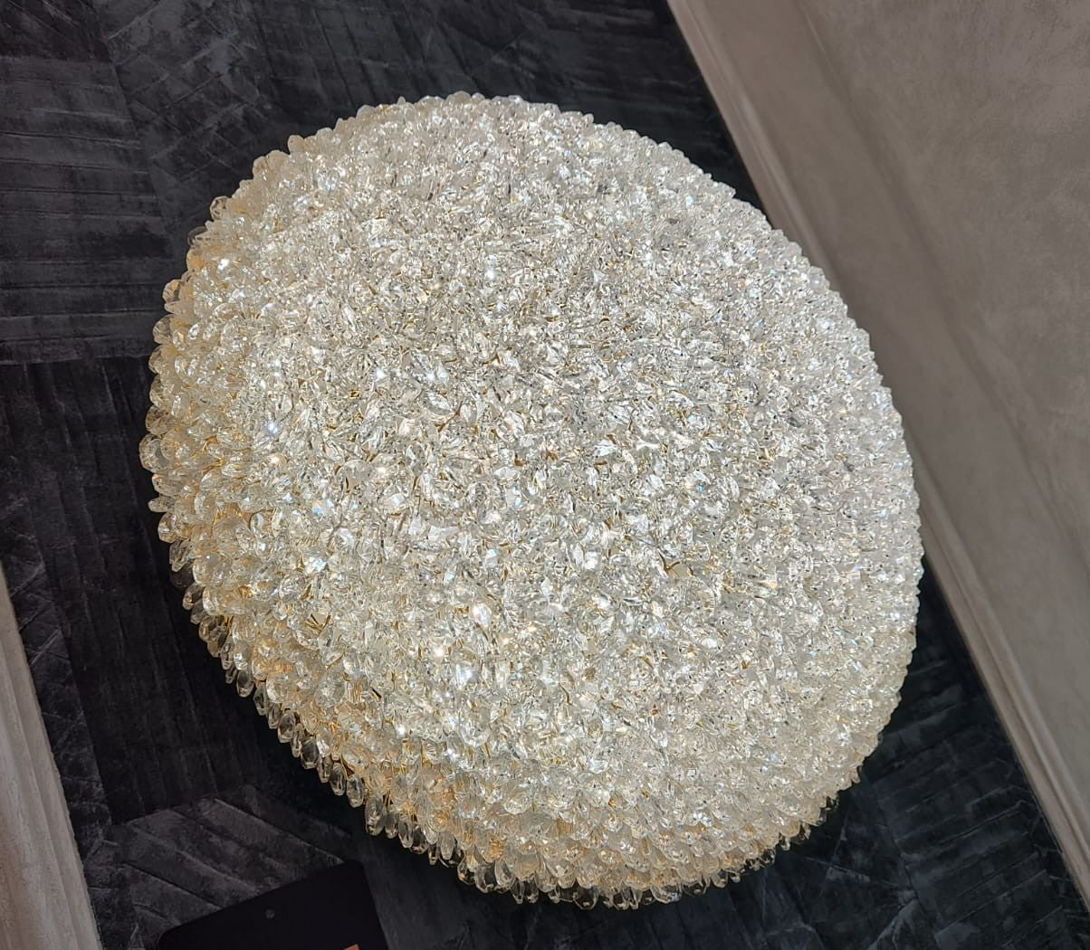 Lustra Aplicata Crystal Golden Sponge Dome Lighting Fixtures