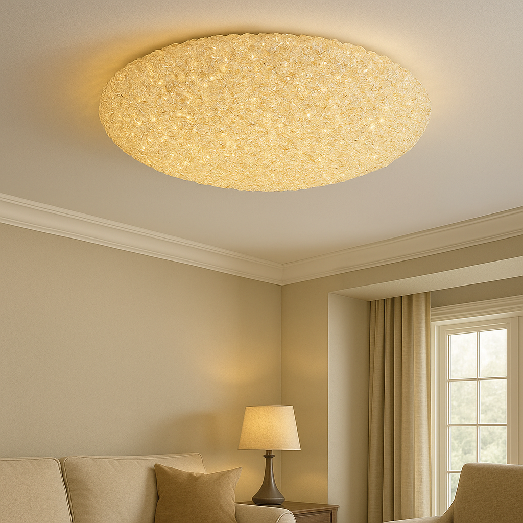 Lustra Aplicata Crystal Golden Sponge Dome Lighting Fixtures