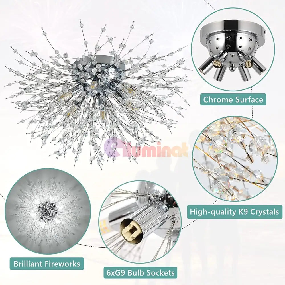 Lustra Aplicata Crystal Sigma Silver Lighting Fixtures
