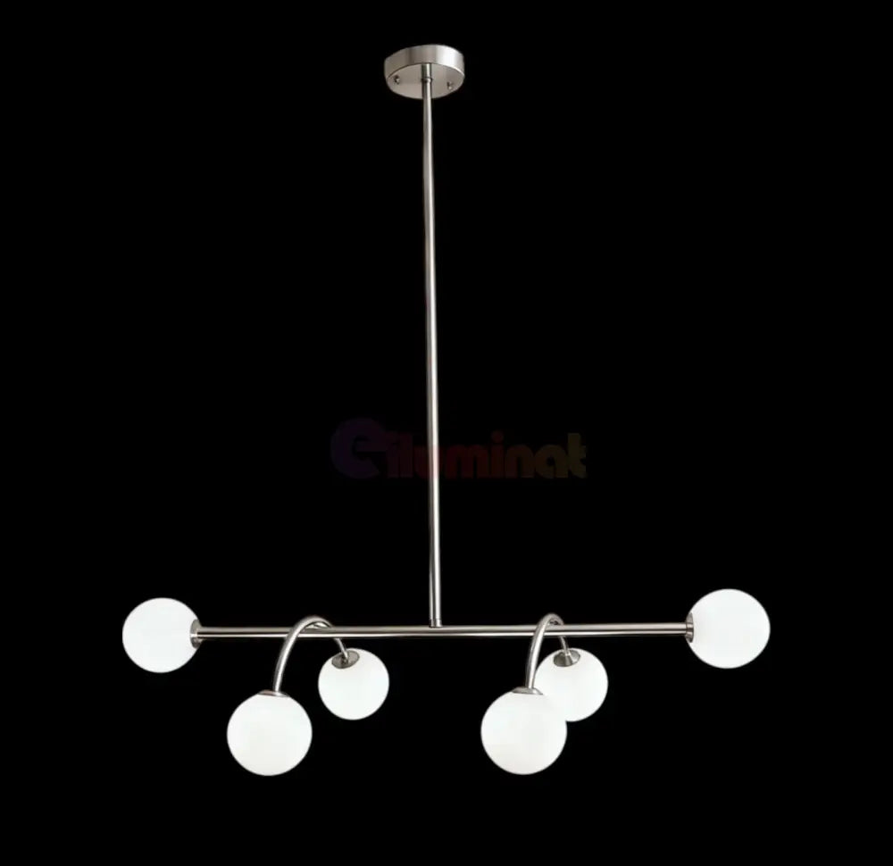 Lustra BESO Silver Abajur MAT 6XE27 Chandeliers