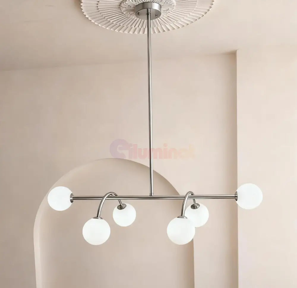 Lustra BESO Silver Abajur MAT 6XE27 Chandeliers
