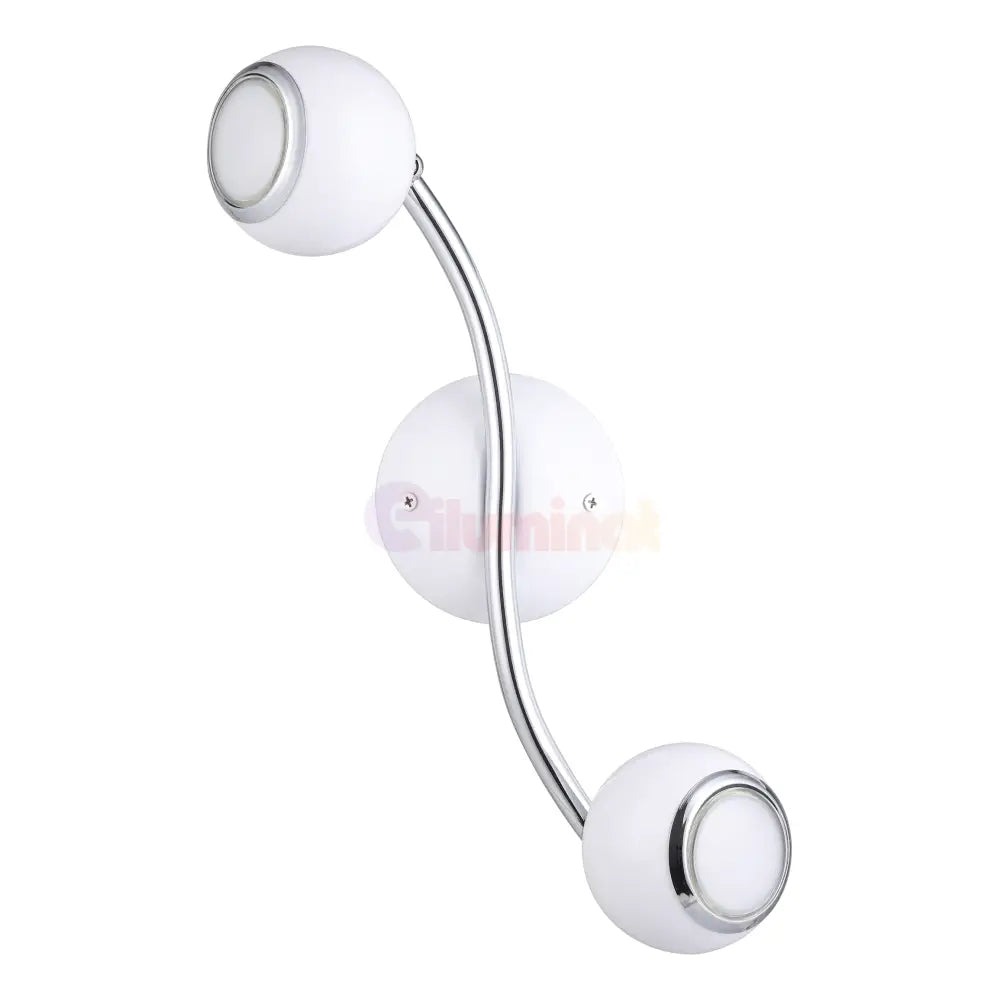 Lustra BIMEDA cu 2 Spoturi White & Silver 36CM 36.5CM Chandeliers