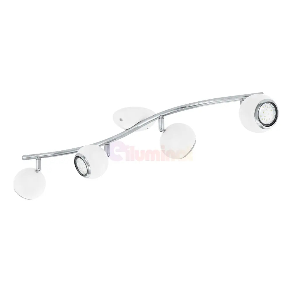 Lustra BIMEDA cu 4 Spoturi White & Silver 64CM 64CM Chandeliers