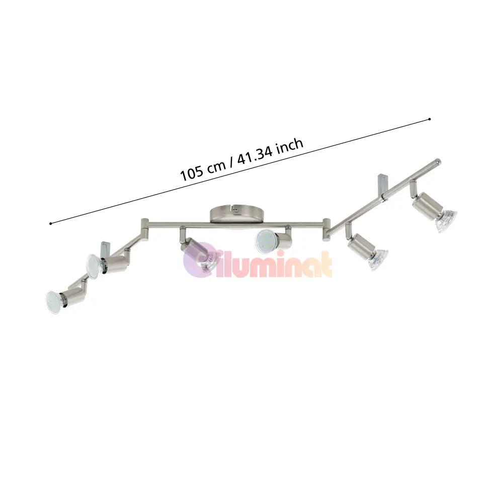 Lustra BUZZ-LED Reglabila Argintie 105cm 105CM / MINIMALIST DESIGN / ARGINTIE Lighting Fixtures