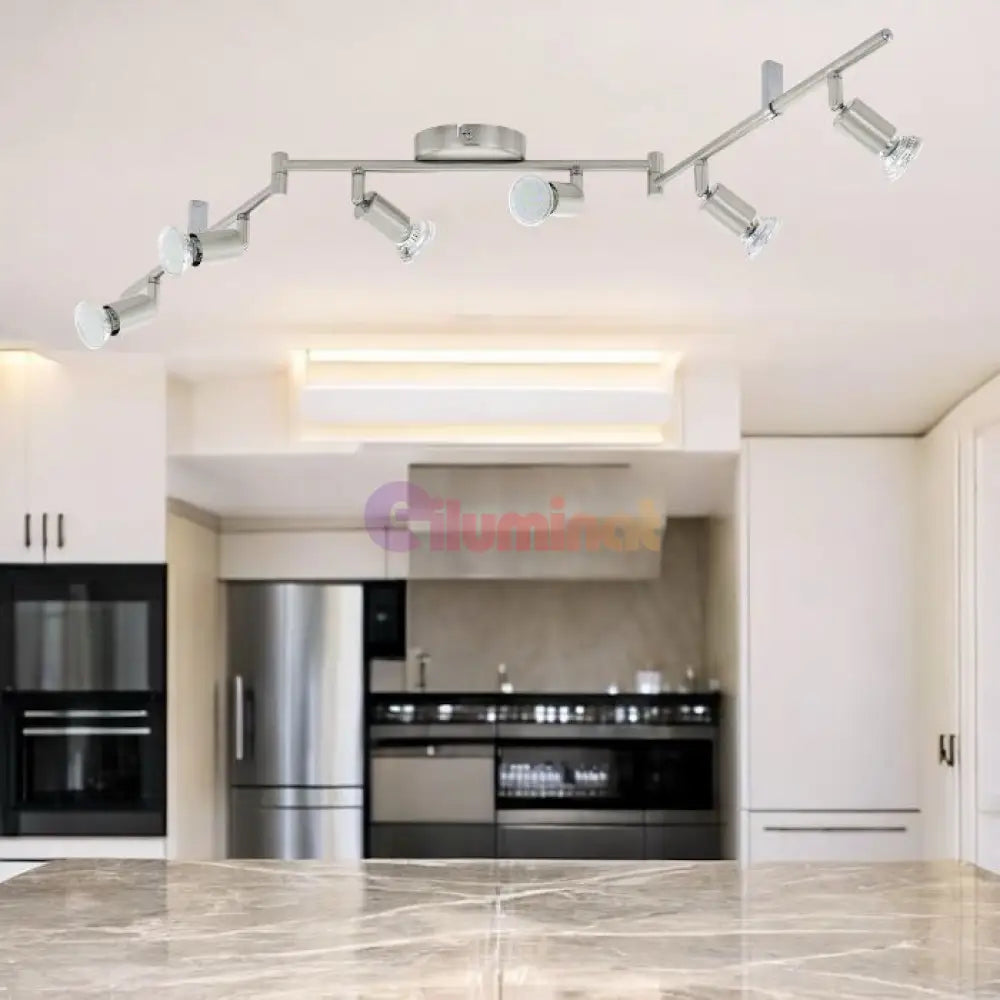 Lustra BUZZ-LED Reglabila Argintie 105cm 105CM / MINIMALIST DESIGN / ARGINTIE Lighting Fixtures