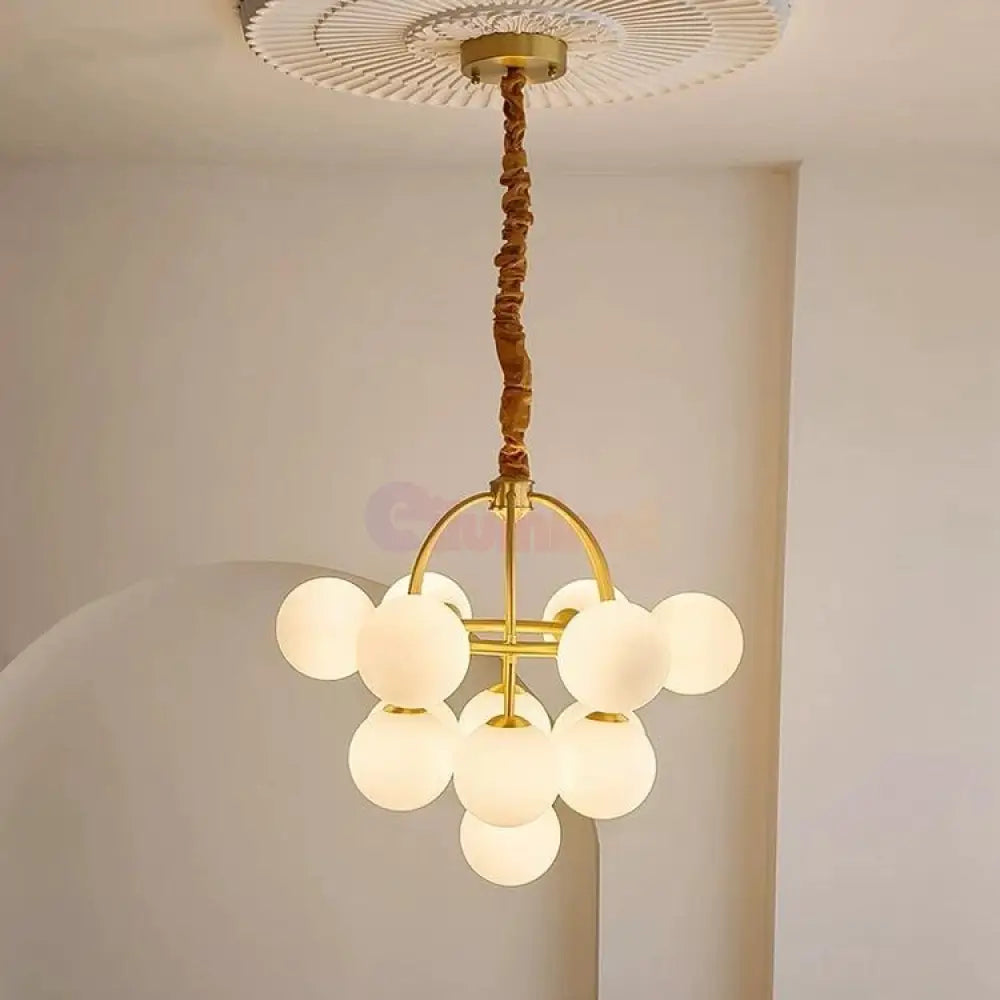 Lustra CAGE Gold Abajur Mat 13xE27 Chandeliers