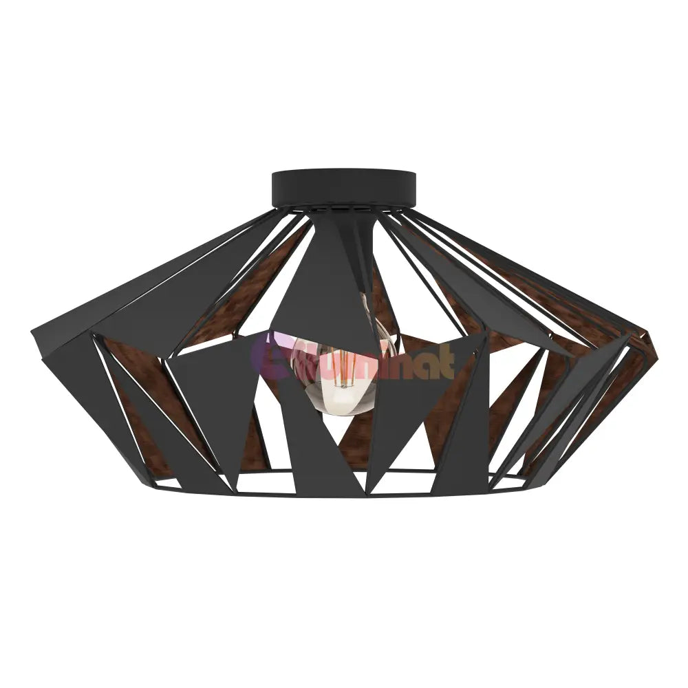 Lustra LED EGLO CARLTON 6 43399 NEAGRA / VINTAGE SI RETRO DESIGN Home & Garden