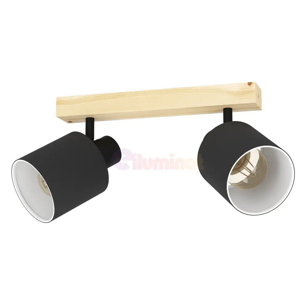 Lustra cu 2 Spoturi BATALLAS Black & Brown Chandeliers