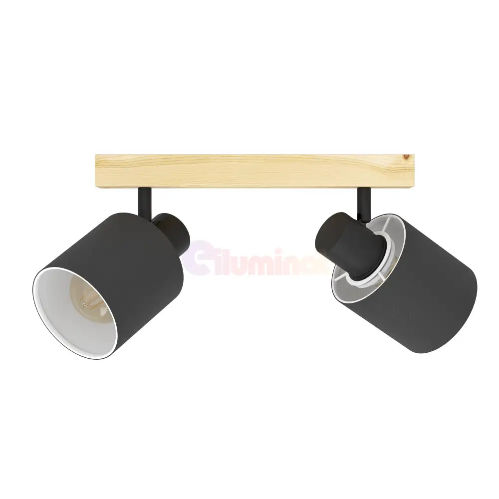 Lustra cu 2 Spoturi BATALLAS Black & Brown Chandeliers