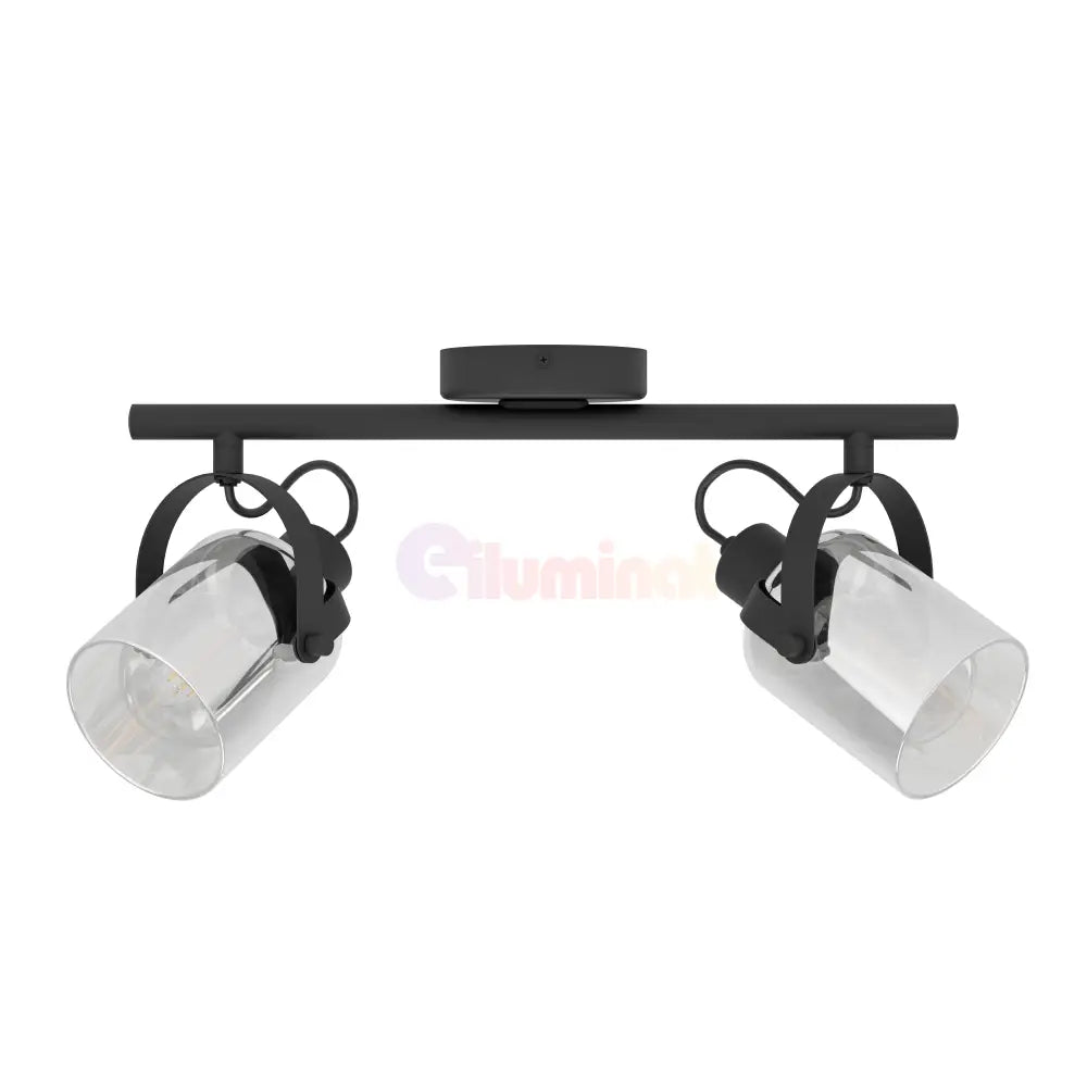 Lustra Cu 2 Spoturi Reglabile Black BERREGAS 44CM Lighting Fixtures