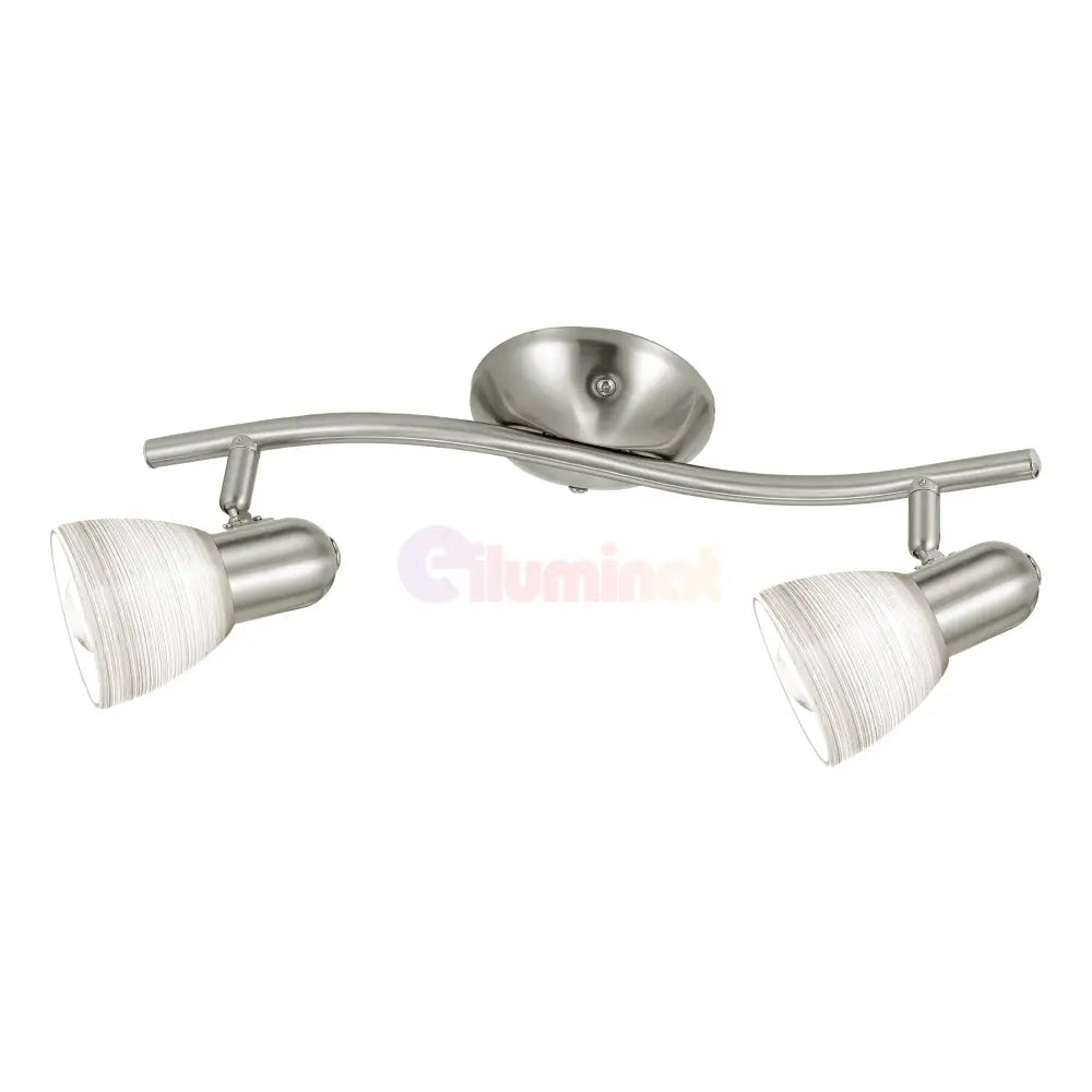 Lustra cu 2 Spoturi Reglabile DAKAR 1 Silver & White Chandeliers