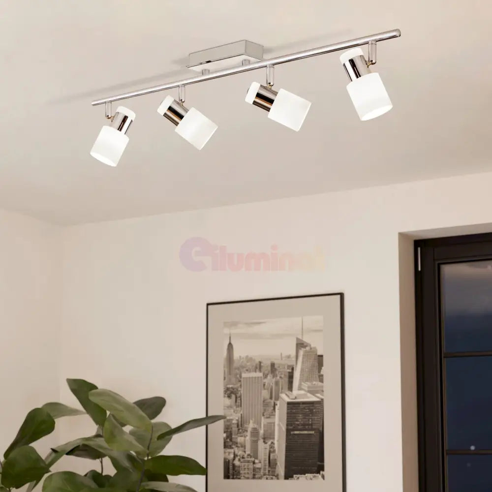 Lustra 4xGU10 DAVIDA Chrome 92087 CHROME / 78CM / MINIMALIST DESIGN led ceiling light