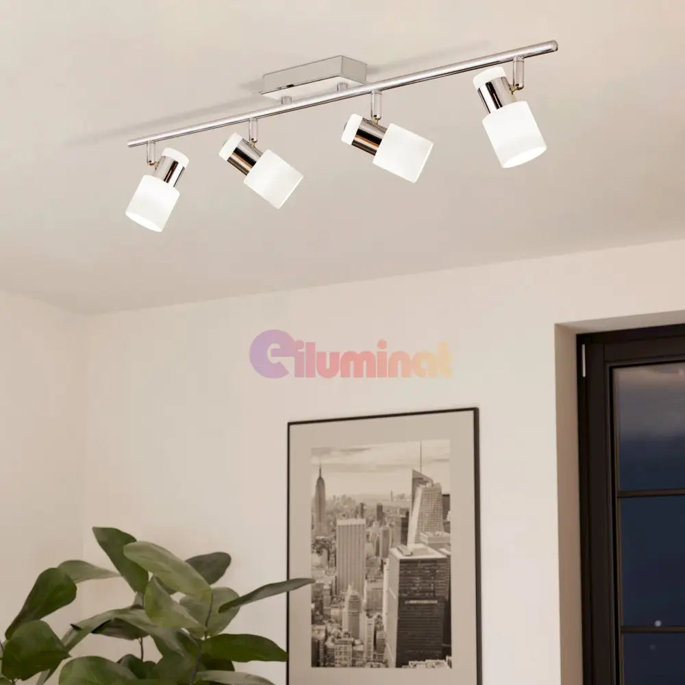 Lustra 4xGU10 DAVIDA Chrome 92087 CHROME / 78CM / MINIMALIST DESIGN led ceiling light