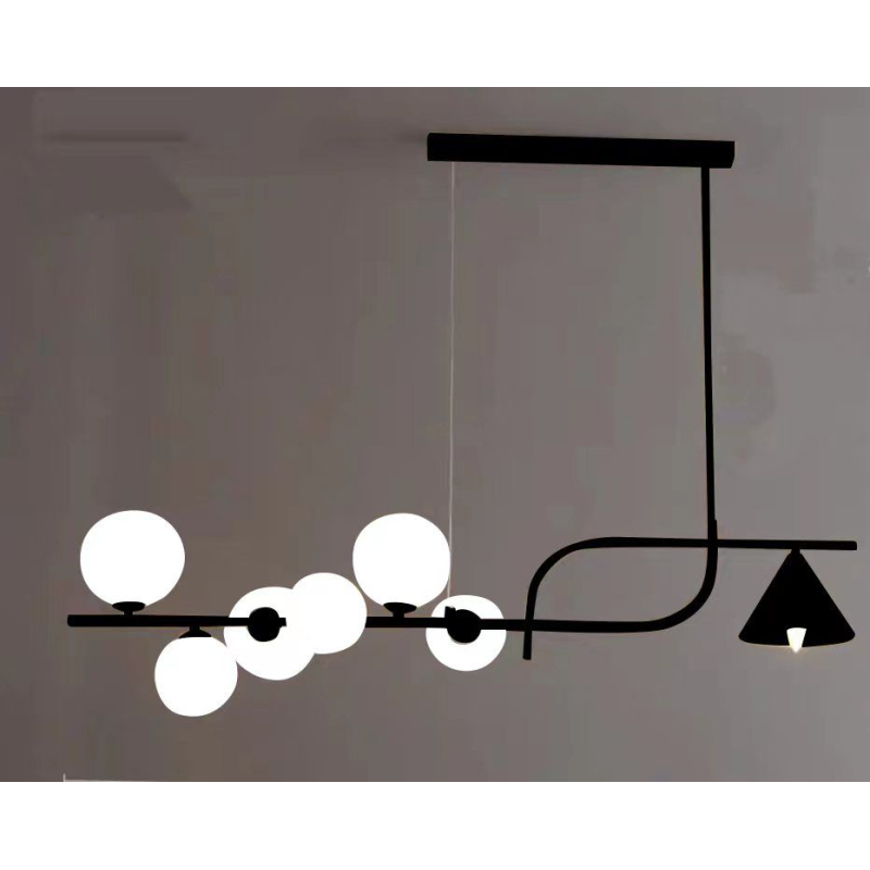 Lustra Abajur Dining Black Dx1022-7Bk Chandeliers