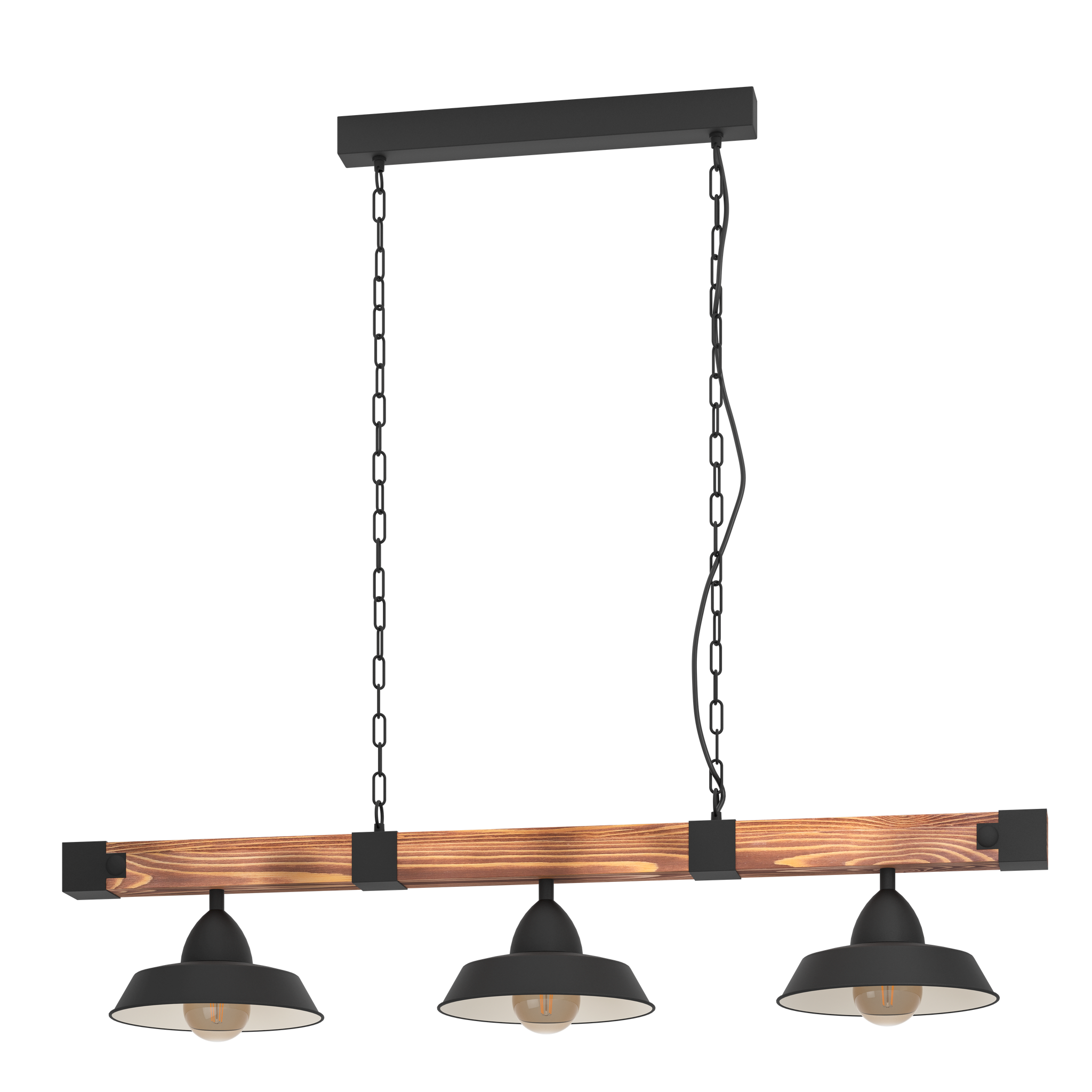 Lustra EGLO OLDBURY 3x60W 44086 NEGRU SI MARO / VINTAGE SI RETRO DESIGN Lighting Fixtures