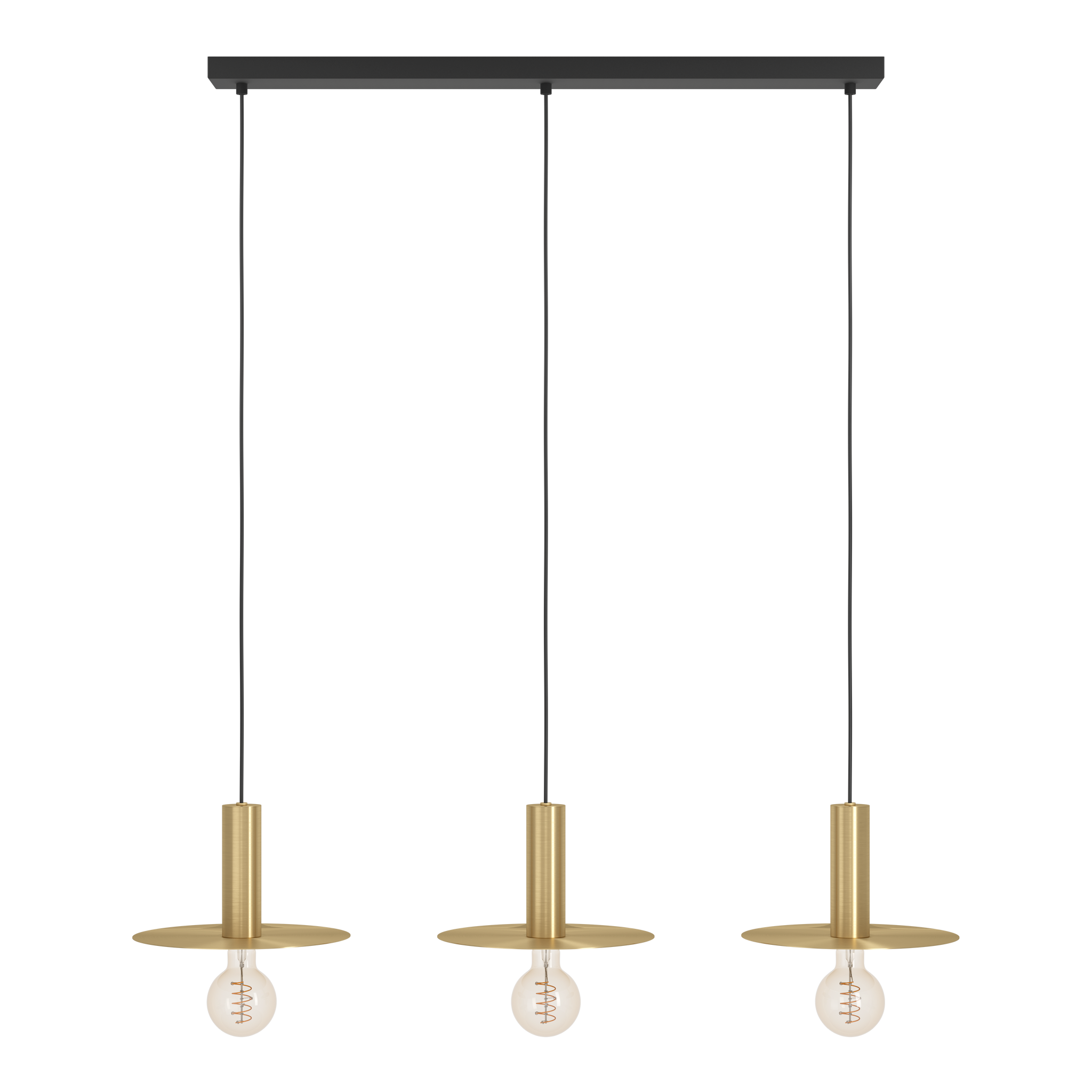 Lustra Vintage 3XE27 TRIANGLE Gold + Black (Copy) NEGRU + AURIU / VINTAGE SI RETRO DESIGN Lighting Fixtures