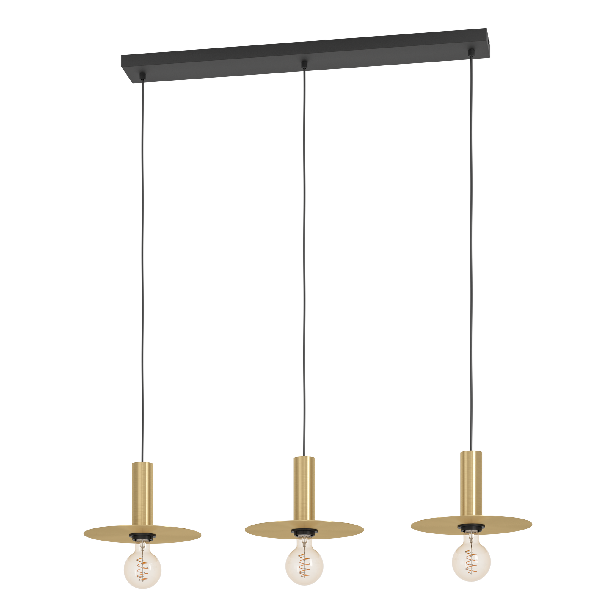 Lustra Vintage 3XE27 TRIANGLE Gold + Black (Copy) NEGRU + AURIU / VINTAGE SI RETRO DESIGN Lighting Fixtures