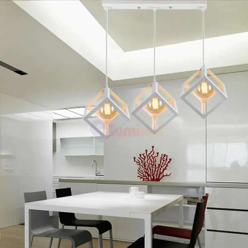Lustra Fedra Cub Alb Vintage Suport Liniar Lighting Fixtures