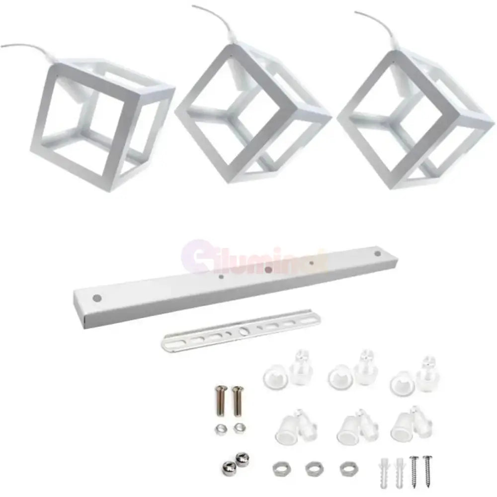 Lustra Fedra Cub Alb Vintage Suport Liniar Lighting Fixtures