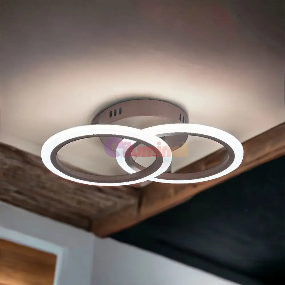 Lustra Led 1 + 1 Circle Design Maro Echivalent 300W Telecomanda Lighting Fixtures