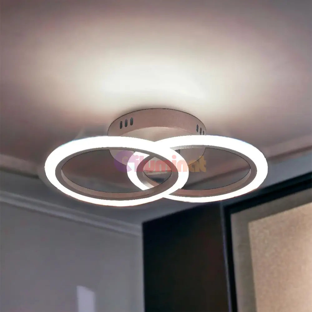 Lustra Led 1 + 1 Circle Design Maro Echivalent 300W Telecomanda Lighting Fixtures