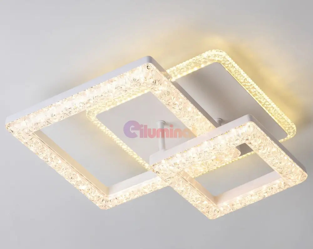 Lustra Led 1 + 1 Square Bubbles Echivalent 400W Telecomanda Lighting Fixtures