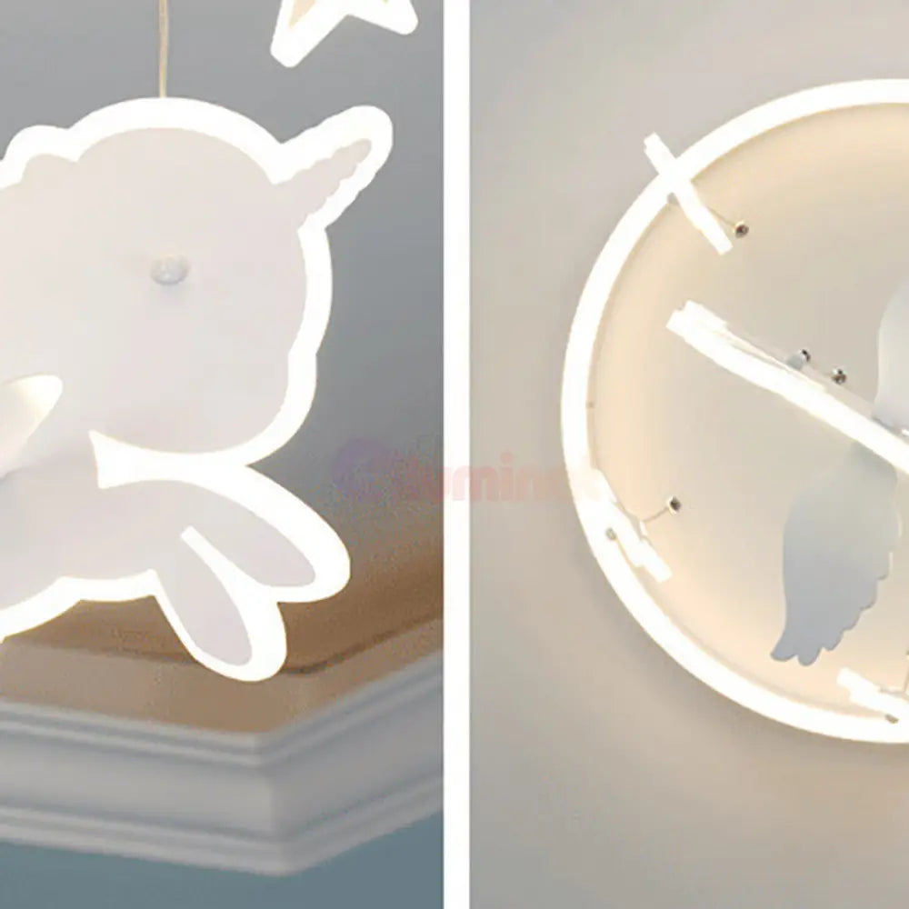 Lustra LED 100W Starry Unicorn Telecomanda 5305 ALBA / 50CM / KIDS Lighting Fixtures