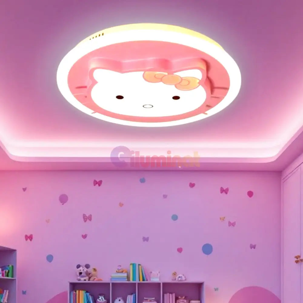 Lustra LED 104W Pink Kitty Telecomanda Echivalent 400W KIDS Lighting Fixtures