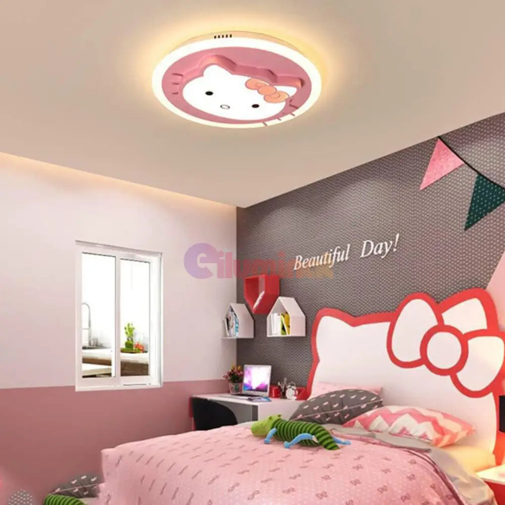 Lustra LED 104W Pink Kitty Telecomanda Echivalent 400W KIDS Lighting Fixtures