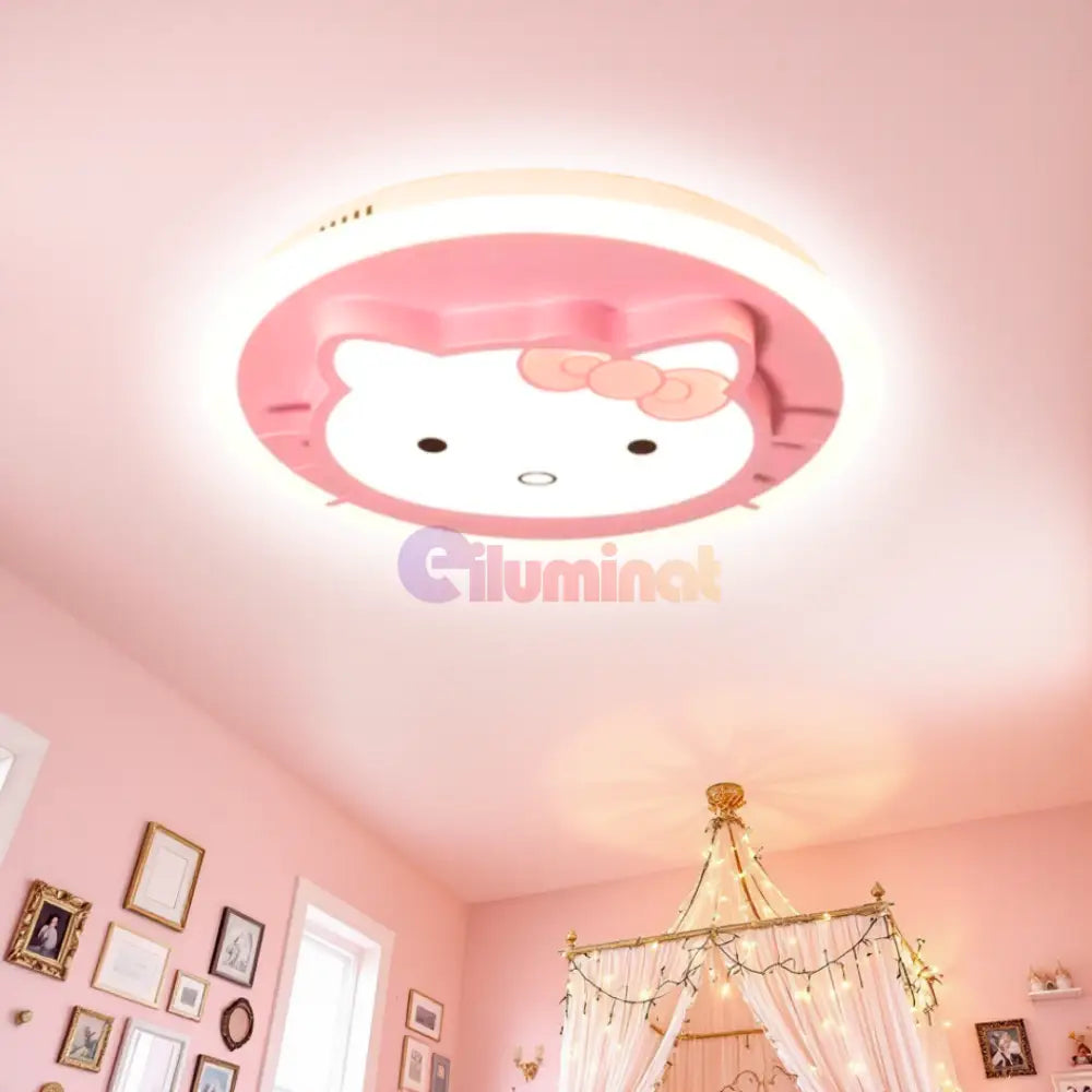 Lustra LED 104W Pink Kitty Telecomanda Echivalent 400W KIDS Lighting Fixtures
