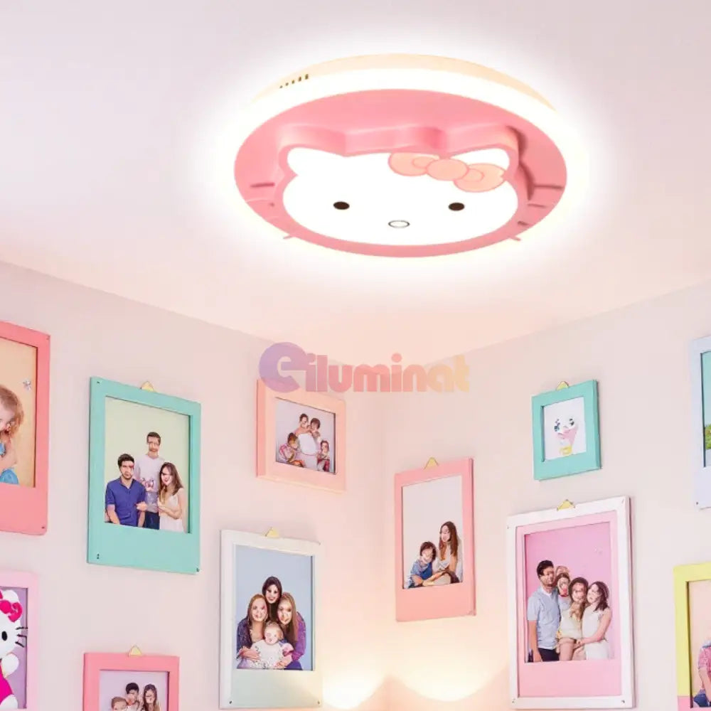 Lustra LED 104W Pink Kitty Telecomanda Echivalent 400W KIDS Lighting Fixtures
