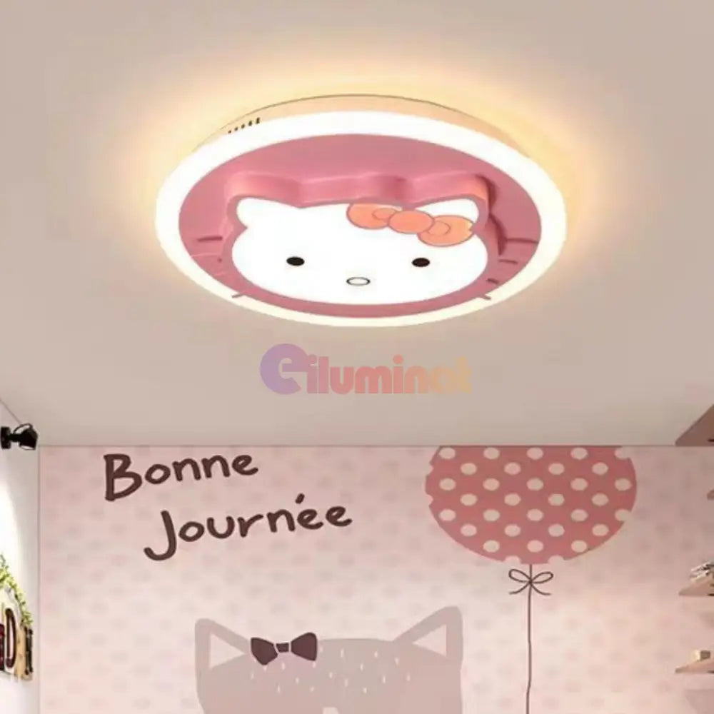 Lustra LED 104W Pink Kitty Telecomanda Echivalent 400W KIDS Lighting Fixtures