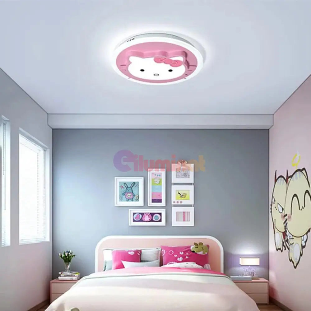 Lustra LED 104W Pink Kitty Telecomanda Echivalent 400W KIDS Lighting Fixtures