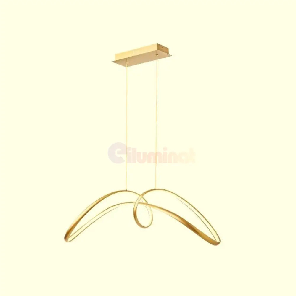 Lustra Led 108W Suspendata Eliptic Gold Smart Lighting Fixtures
