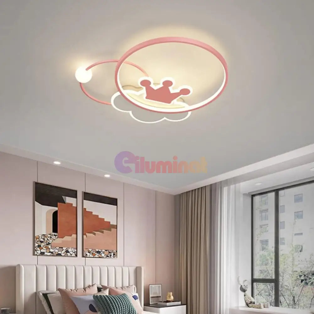 Lustra LED 110W Pink Majesty Telecomanda Echivalent 300W KIDS Lighting Fixtures