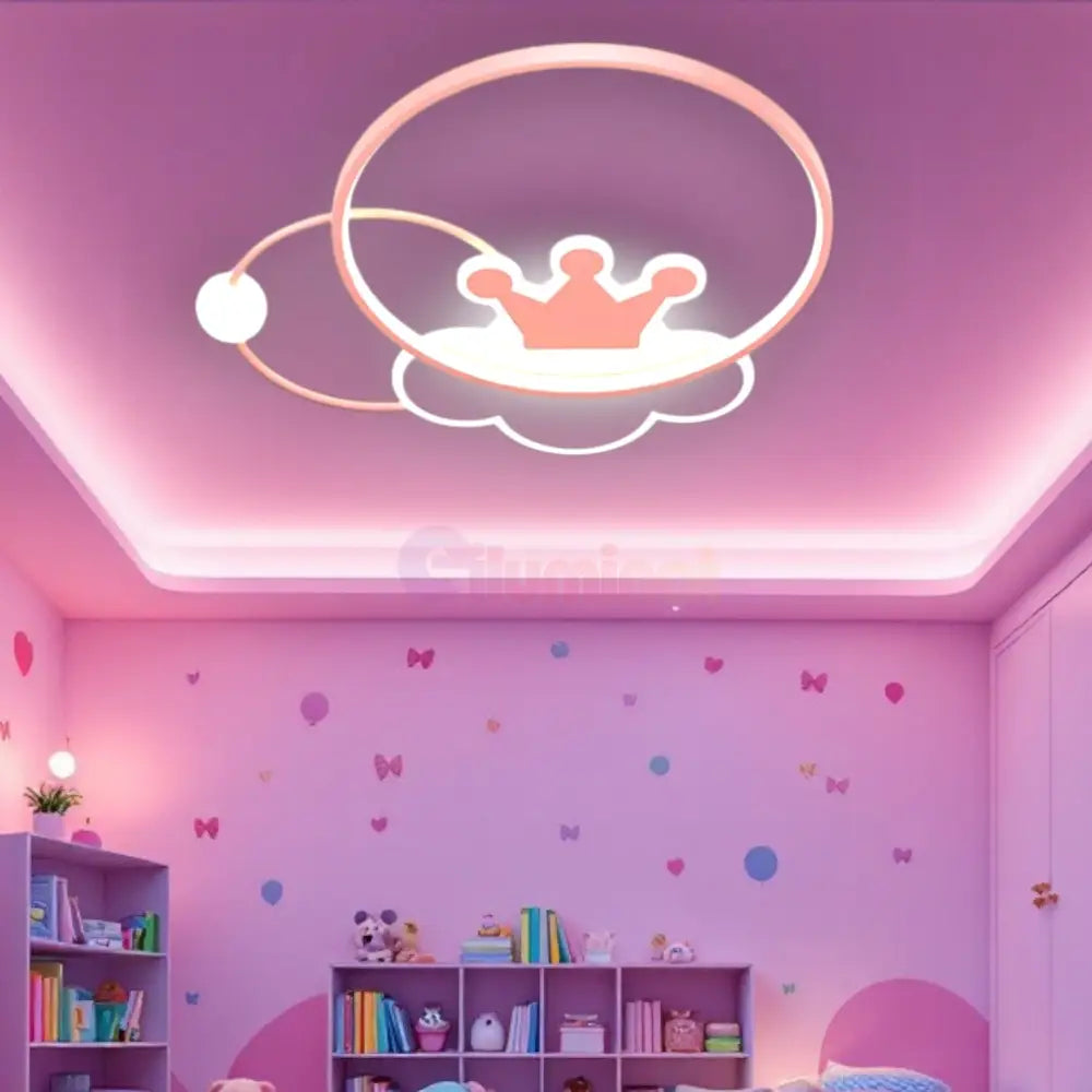 Lustra LED 110W Pink Majesty Telecomanda Echivalent 300W KIDS Lighting Fixtures
