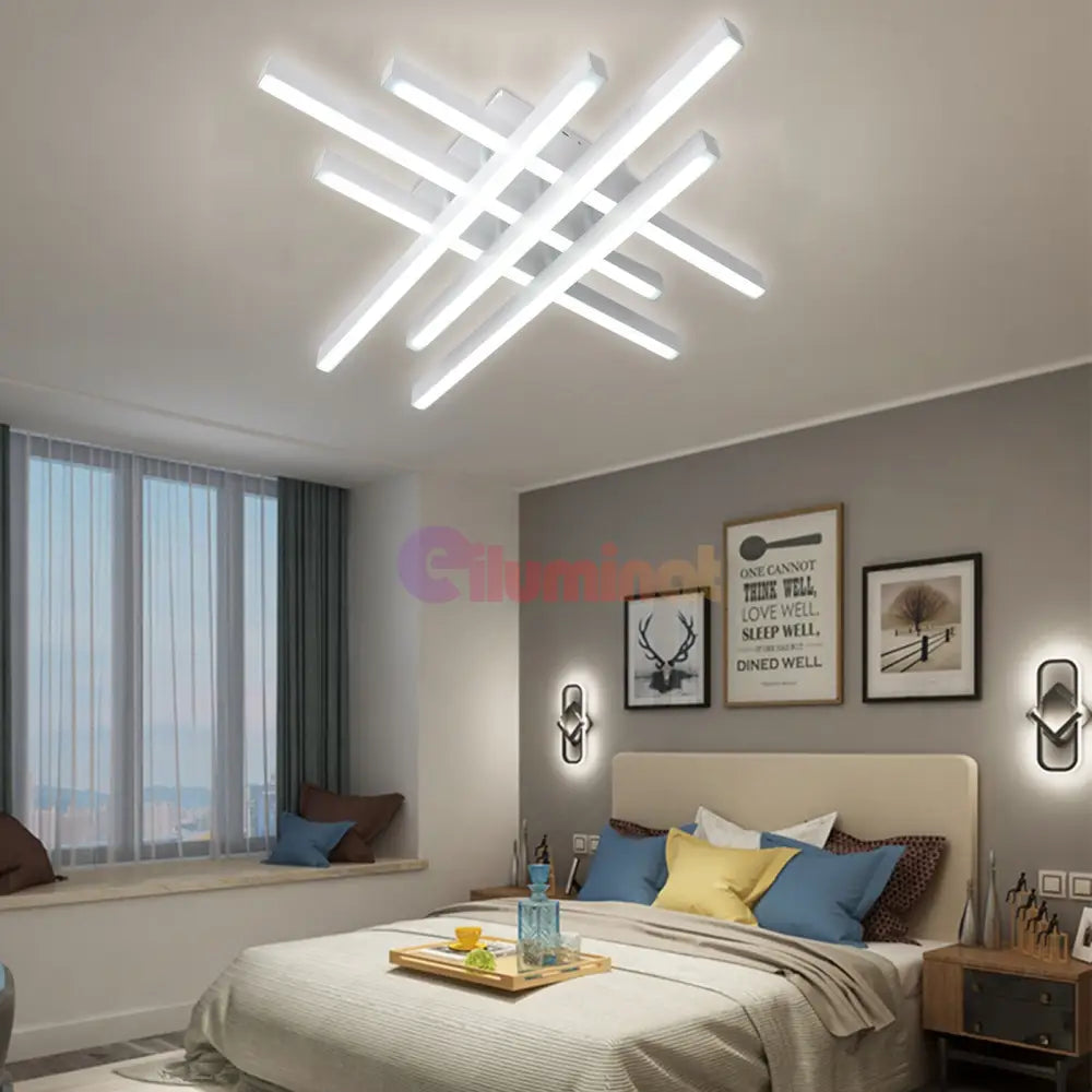 Lustra Led 120W 6 Lines Design Alba Smart Echivalent 500W Lighting Fixtures