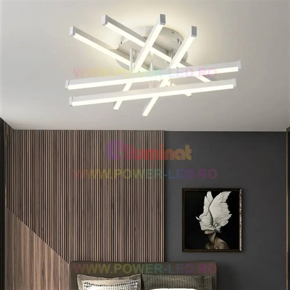 Lustra Led 120W 6 Lines Design Round Alba Smart Echivalent 500W Lighting Fixtures