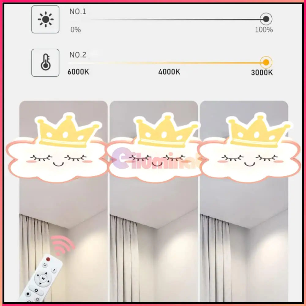 Lustra LED 120W Happy Cloud Telecomanda Echivalent 500W