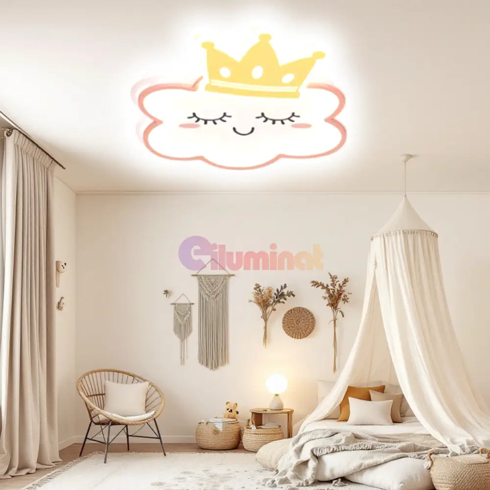 Lustra LED 120W Happy Cloud Telecomanda Echivalent 500W